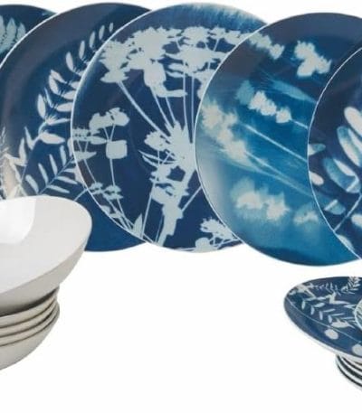 a group of plates and bowls