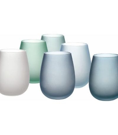 a group of glasses on a white background