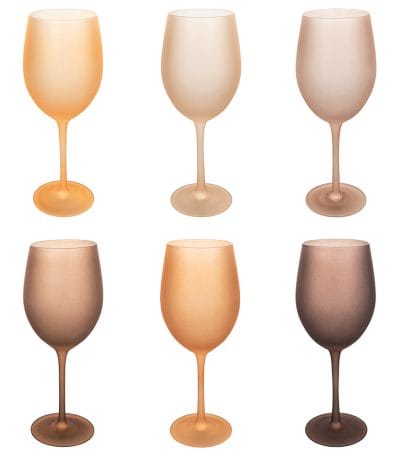 a group of wine glasses