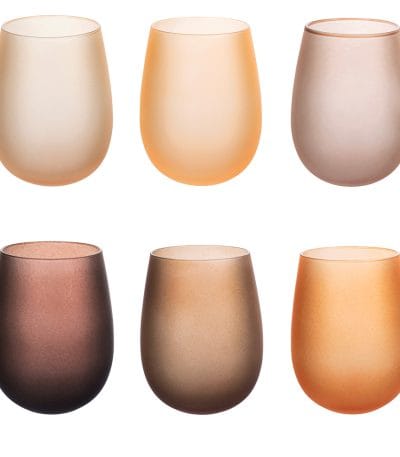 a group of glasses with different colors