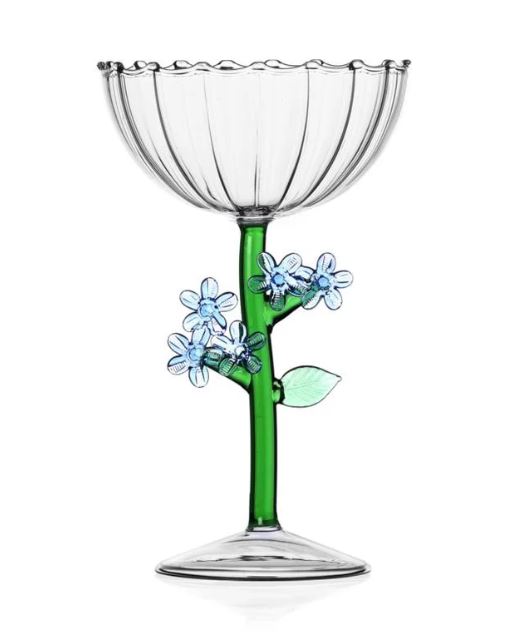 44 Coupe de Champagne Botanica Fleur Bleue "ICHENDORF" – Image 1