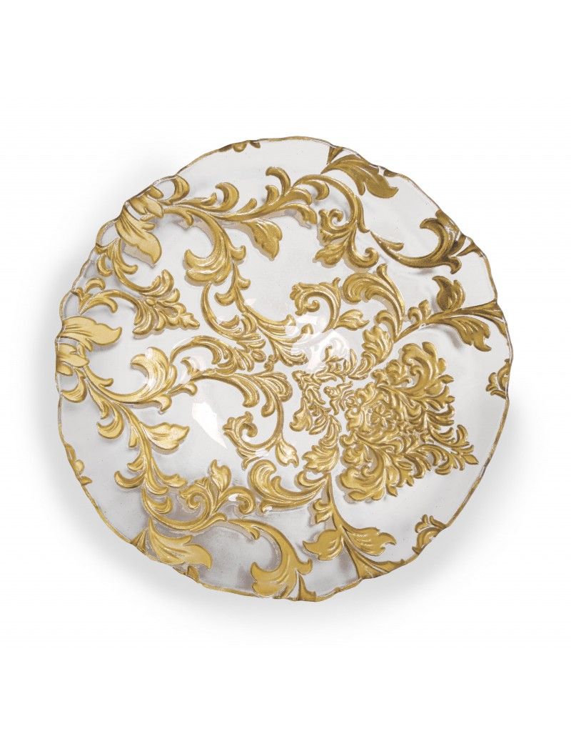 6866804-1 Bol en Verre à Motifs Dorés "Ciotola Damasco", BRANDANI – Image 1