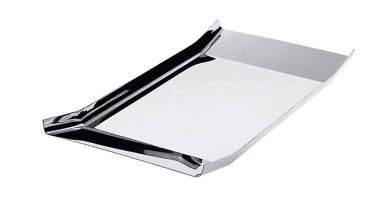 1 ARRAN Plateau Design Rectangulaire En Acier Inoxydable 18/10 Brillant "ALESSI" – Image 1